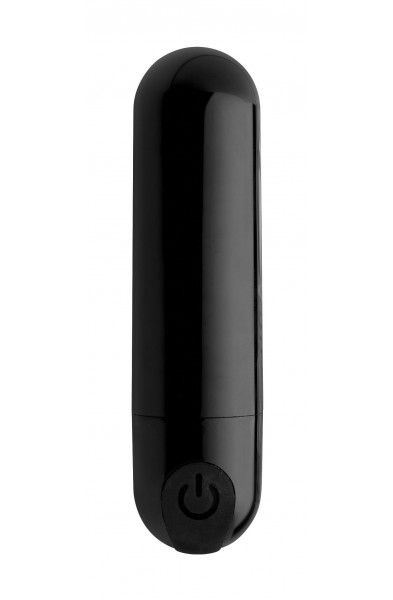 10x Rechargeable Vibrating Metallic Bullet - Black
