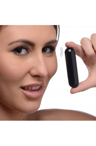 10x Rechargeable Vibrating Metallic Bullet - Black