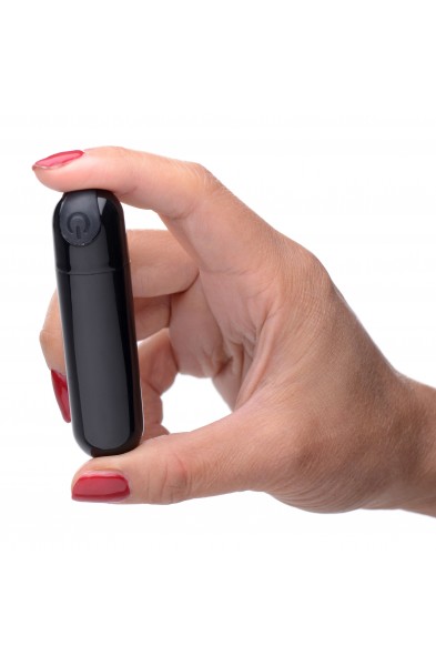 10x Rechargeable Vibrating Metallic Bullet - Black