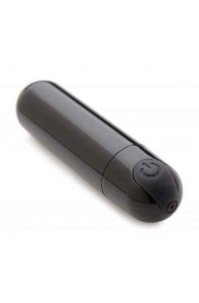 10x Rechargeable Vibrating Metallic Bullet - Black
