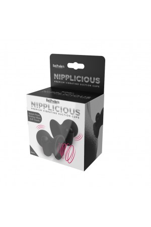 Nipplicious - Vibrating Nipple Suction Cups -  Black