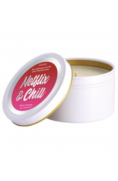 Massage Candle - Netflix and Chill - Berry Yummy - 4 Oz. Jar