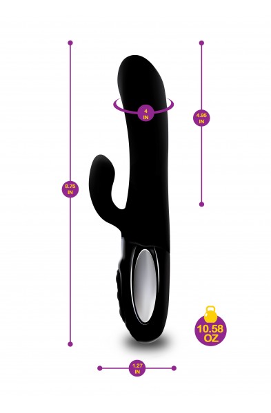 Hypnotic - Black - Thrusting Rabbit With Swinging Clitoral Stimulator