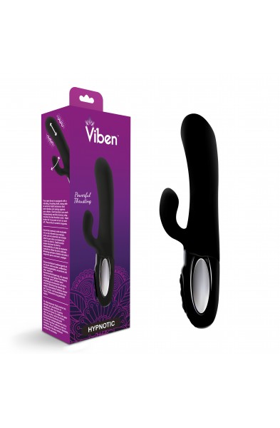 Hypnotic - Black - Thrusting Rabbit With Swinging Clitoral Stimulator
