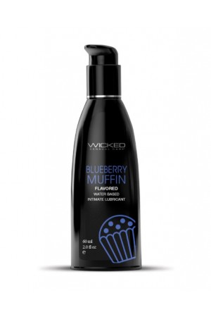 Aqua Blueberry Muffin Flavored Water Based  Intimate Lubricant - 2 Fl. Oz.