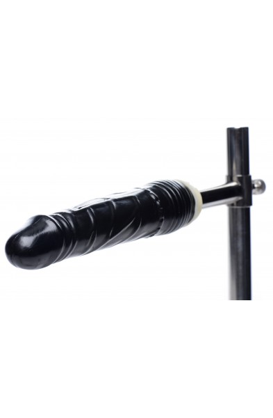 Imprisoned Metal Stockade With Dildo