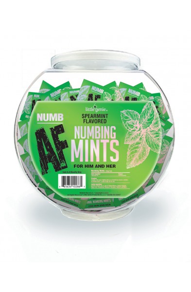 Numb Af - Spearmint Flavored Numbing Mints -  Display - 100 Pcs