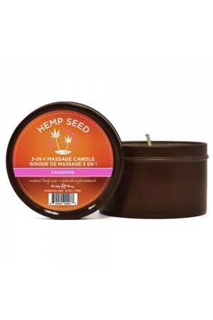 3-in-1 Massage Candle Casanova With Hemp 6oz