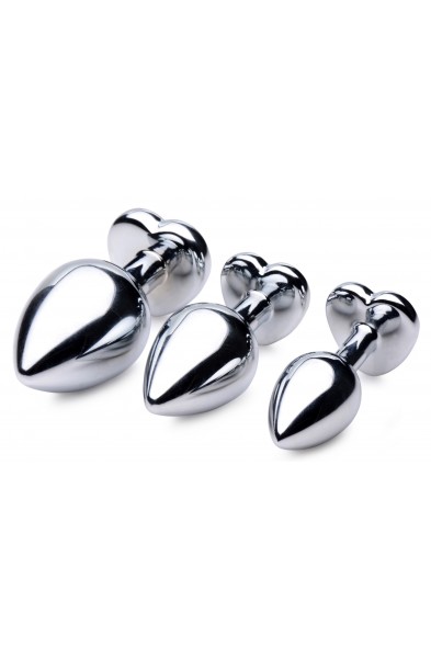 Red Heart Gem Anal Plug Set