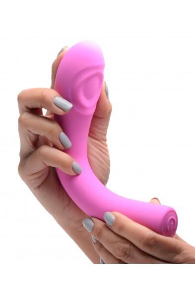 5 Star 9x Pulsing G-Spot Silicone Vibrator - Pink