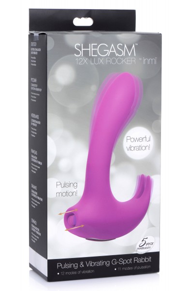 12x Lux Rocker Pulsing and Vibrating G-Spot Rabbit - Pink