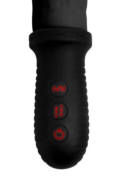 8x Auto Pounder Vibrating and Thrusting Dildo With Handle - Black