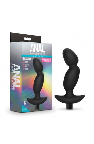 Anal Adventures- Platinum - Silicone Vibrating  Prostate Massager 04-Black