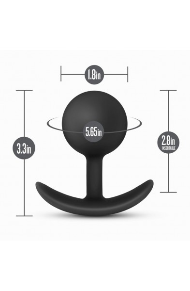 Anal Adventures - Platinum - Silicone Vibra Plug  - Black