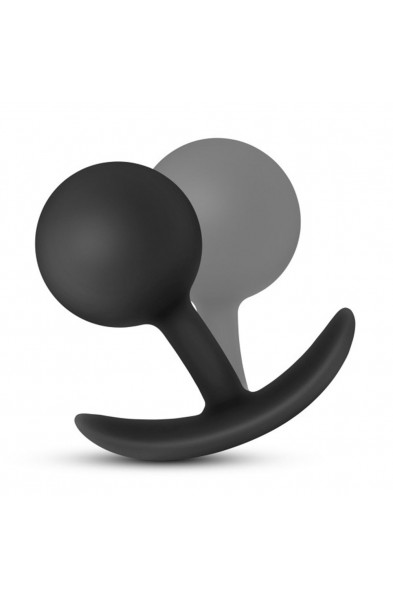 Anal Adventures - Platinum - Silicone Vibra Plug  - Black