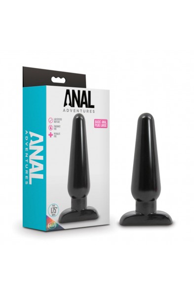 Anal Adventures - Basic Anal Plug - Large - Black