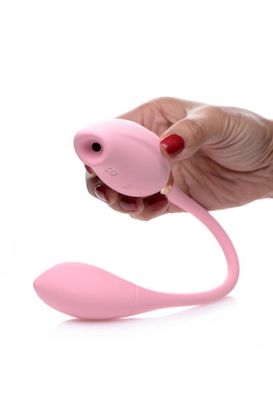 Shegasm 8x Tandem Plus Silicone Suction Clit  Stimulator and Egg