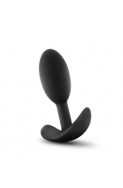 Anal Adventures - Platinum - Silicone Vibra Slim  Plug - Small - Black