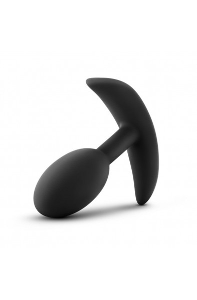 Anal Adventures - Platinum - Silicone Vibra Slim  Plug - Small - Black