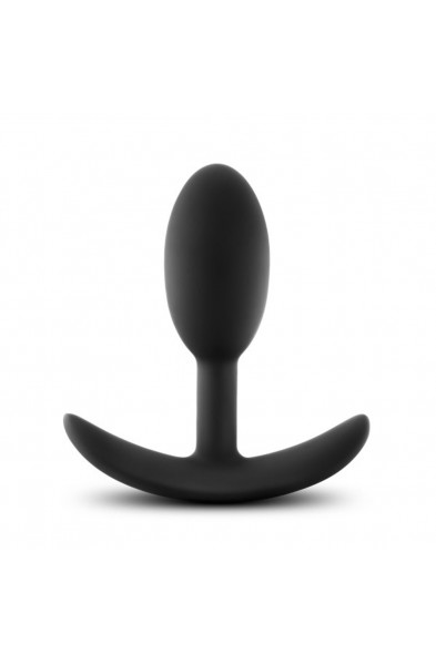 Anal Adventures - Platinum - Silicone Vibra Slim  Plug - Small - Black