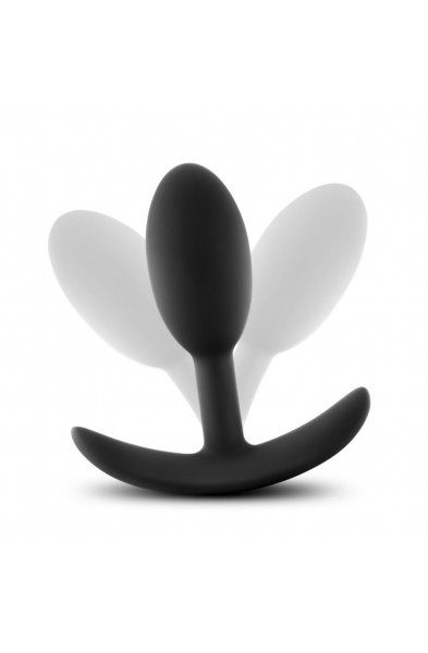 Anal Adventures - Platinum - Silicone Vibra Slim  Plug - Small - Black