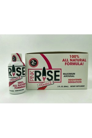 Pink Rise Shot- 12 Liquid Bottle Female Sexual  Enhancement Display - 2 Fl. Oz.