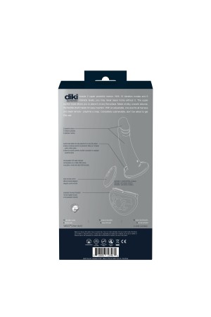 Diki Rechargeable Vibrating Dildo With Harness - Just Black