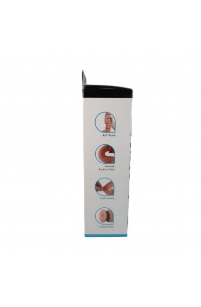 Get Lucky 9 Inch Real Skin Dong - Light Brown