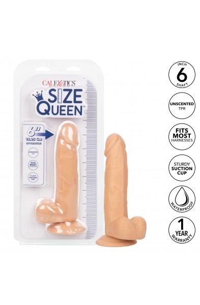 Size Queen 6 inch/15.25 Cm - Ivory