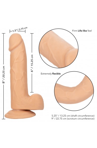 Size Queen 6 inch/15.25 Cm - Ivory