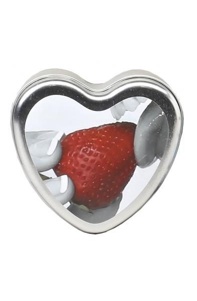 Edible Heart Candle - Strawberry - 4 Oz.