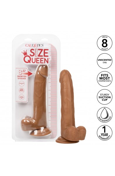 Size Queen 8 inch/20.25 Cm - Brown
