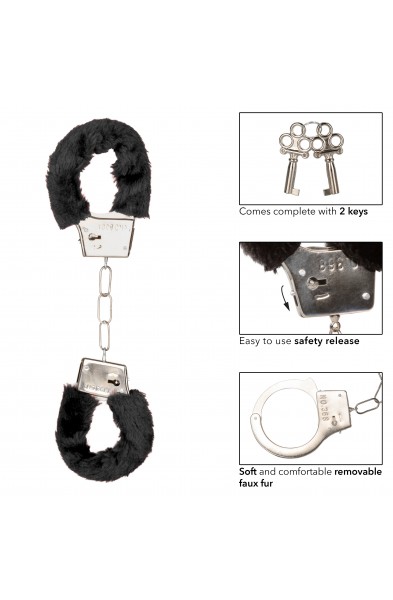 Playful Furry Cuffs - Black