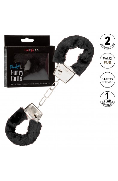 Playful Furry Cuffs - Black