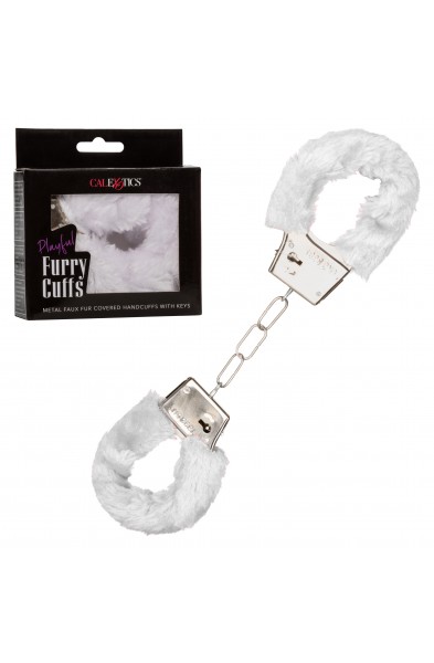 Playful Furry Cuffs - White