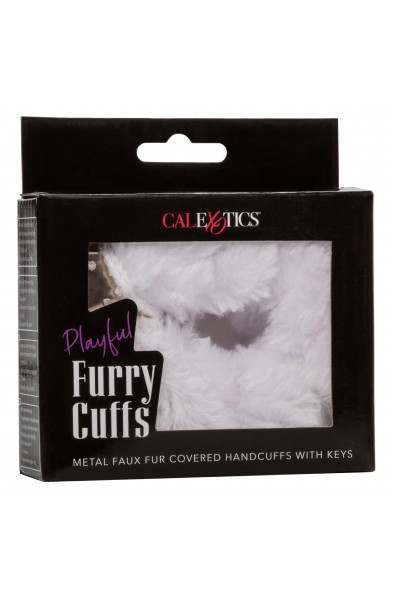 Playful Furry Cuffs - White