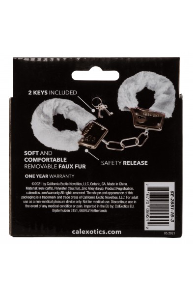 Playful Furry Cuffs - White