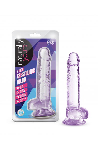 Naturally Yours - 7 Inch Crystalline Dildo -  Amethhyst