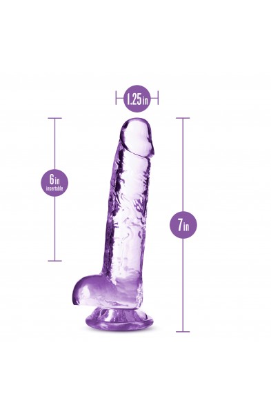 Naturally Yours - 7 Inch Crystalline Dildo -  Amethhyst
