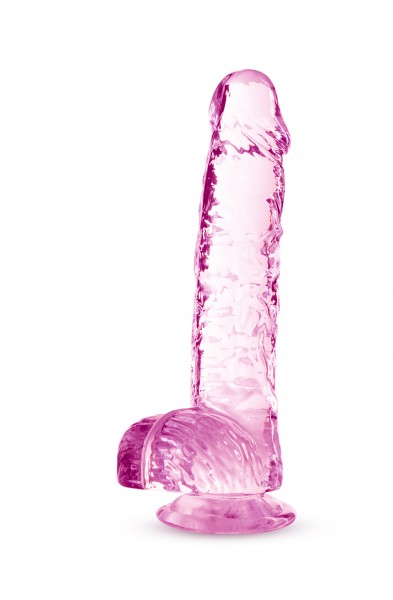 Naturally Yours - 6 Inch Crystalline Dildo - Rose