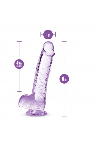 Naturally Yours - 6 Inch Crystalline Dildo -  Amethyst