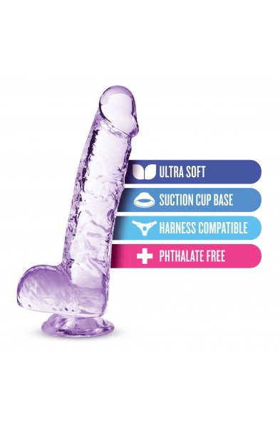 Naturally Yours - 6 Inch Crystalline Dildo -  Amethyst