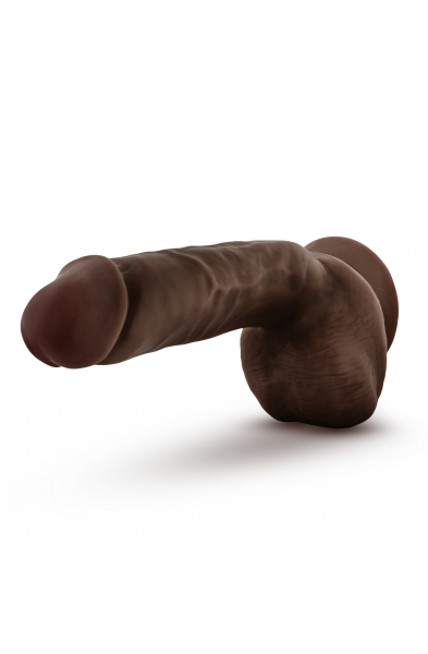Dr. Skin Glide - 8.5 Inch Self Lubricating Dildo  Lubricating Dildo With Balls - Chocolate