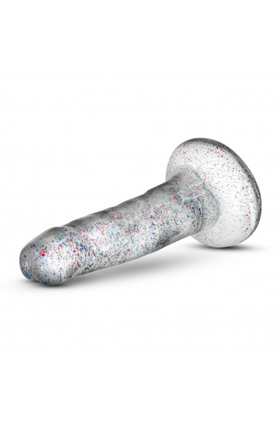 Naturally Yours - 5.5 Inch Glitter Dong - Sparkling Clear
