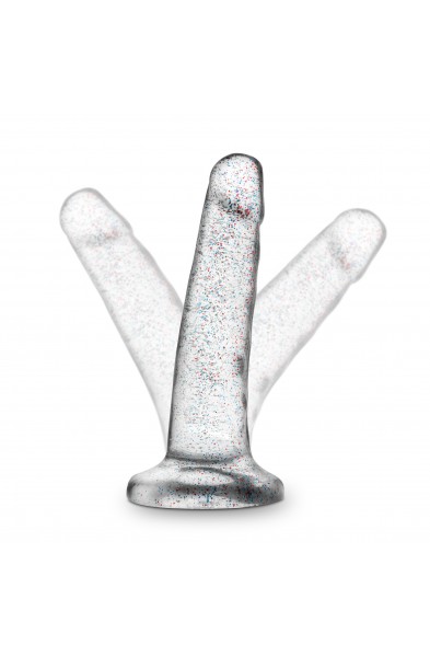 Naturally Yours - 5.5 Inch Glitter Dong - Sparkling Clear