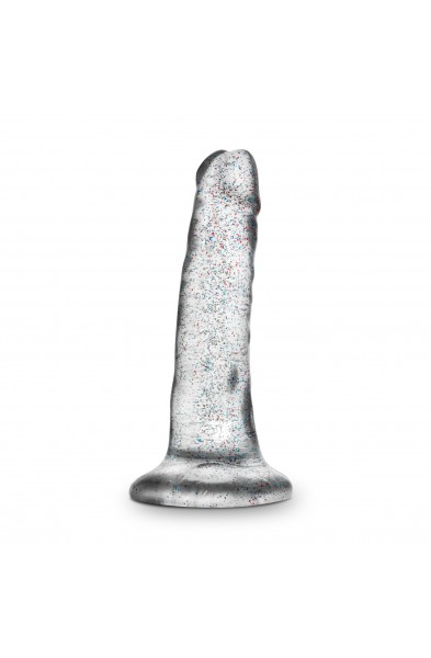 Naturally Yours - 5.5 Inch Glitter Dong - Sparkling Clear