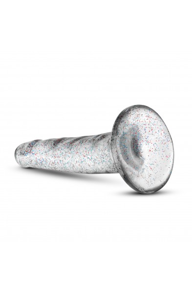 Naturally Yours - 5.5 Inch Glitter Dong - Sparkling Clear