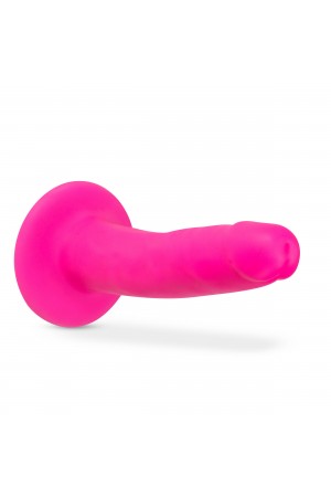 Neo Elite - 6 Inch Silicone Dual Density Cock - Neon Pink