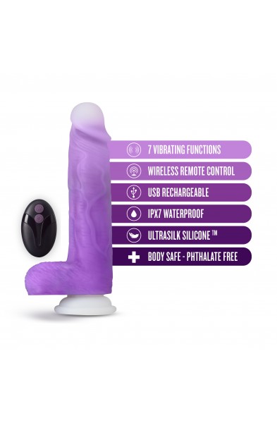 Neo Elite - Encore - 8 Inch Vibrating Dildo Purple