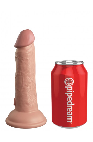 King Cock Elite 6 Inch Silicone Dual Density Cock  - Light